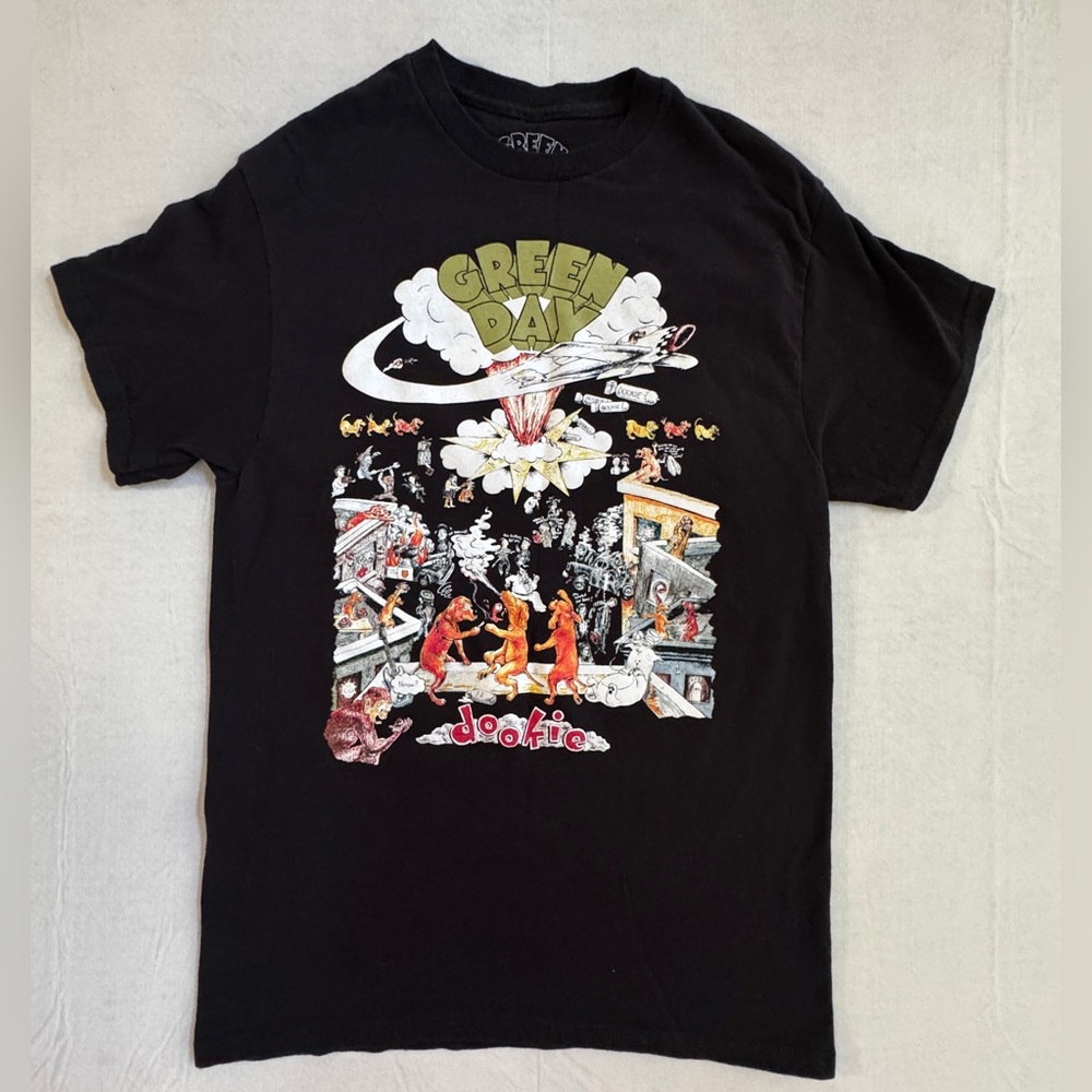 90s Style Green Day Dookie Tour Shirt Adult Size M Black
